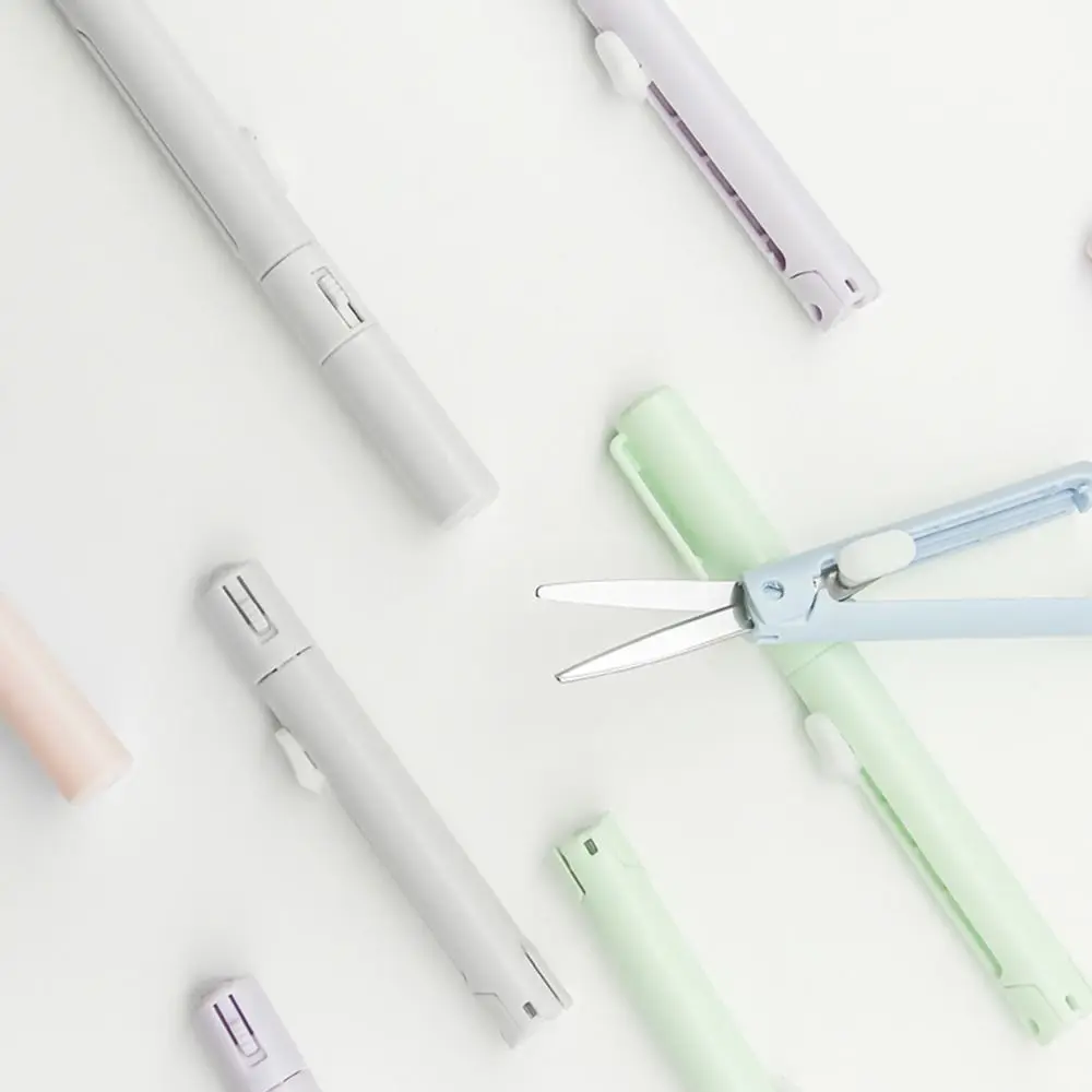 Stift form Schere Mini tragbare faltbare Schere multifunktion ale Keramik Taschen messer Papiers ch neiden Kunstwerk zeug Schul material