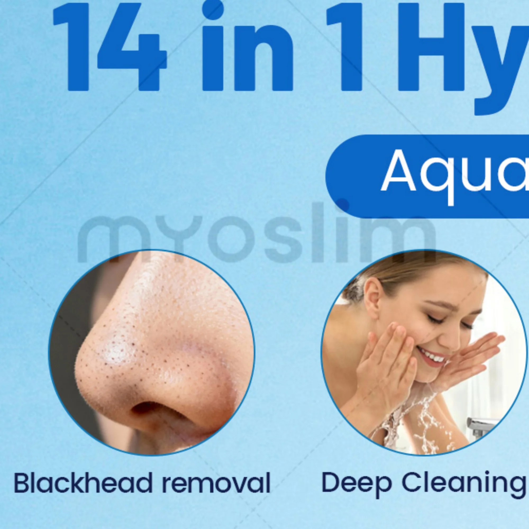 14 in 1 Hydro Beauty Skin Care Master Machine Deep Cleaning Blackhead Removal Skin Firming Brightening Shrink Pores Device