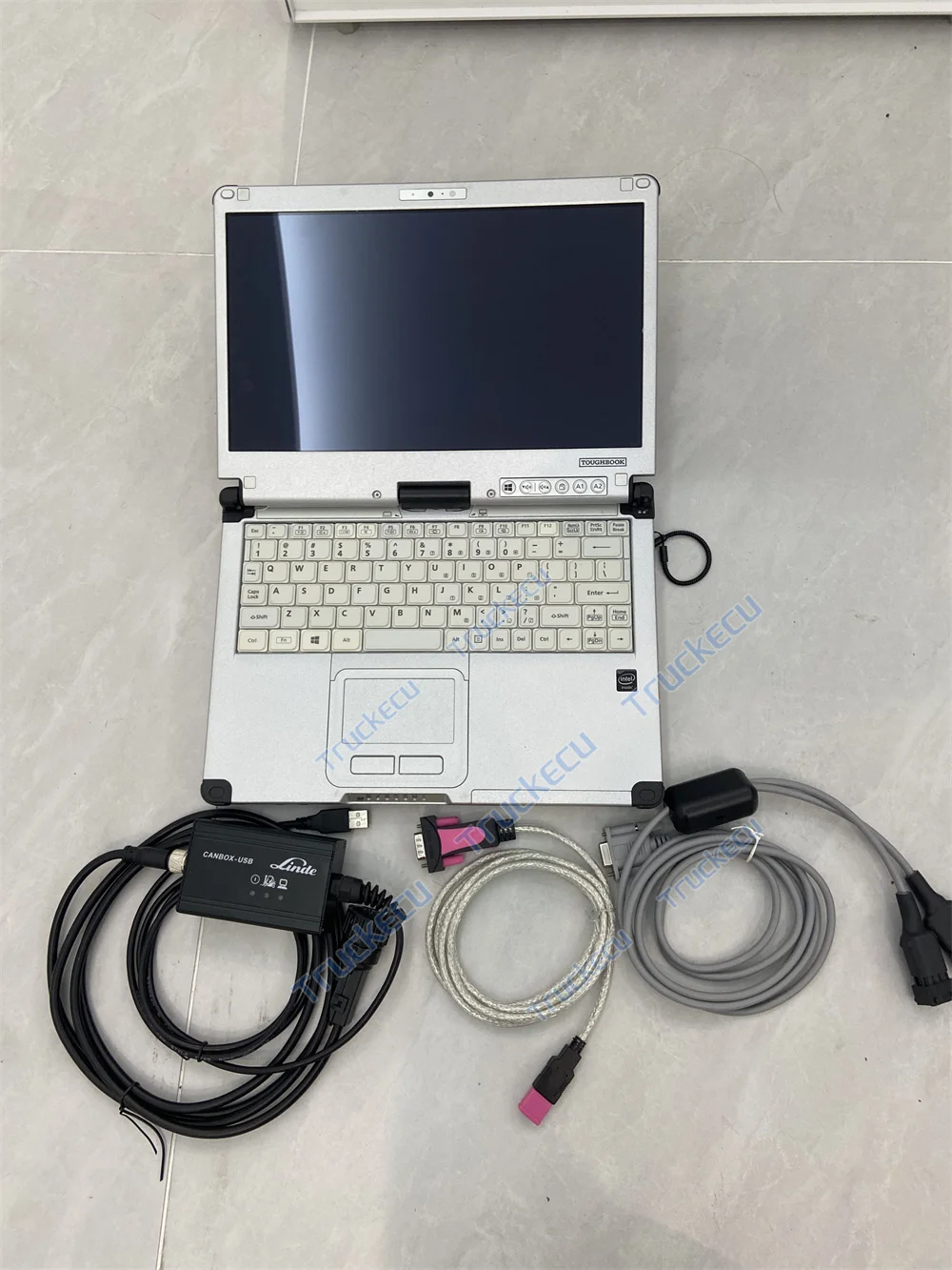 For Original Linde Kit Forklift TRUCK Diagnostic Tools with USB Cable CANBOX Pathfinder LSG Service Tool and CF C2 laptop
