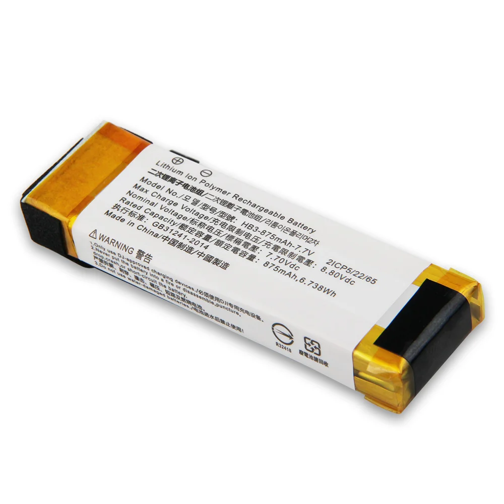 Replacement Action Camera Battery HB3 For DJI Osmo Pocket 2 Osmo Pocket Osmo Pocket II 875mAh