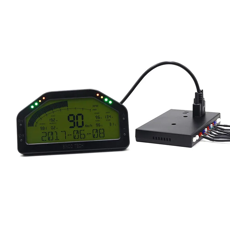 908 Car Dash Race Display Dashboard Connecting Wire LCD Screen Multi-function Gauge Sensor Kit