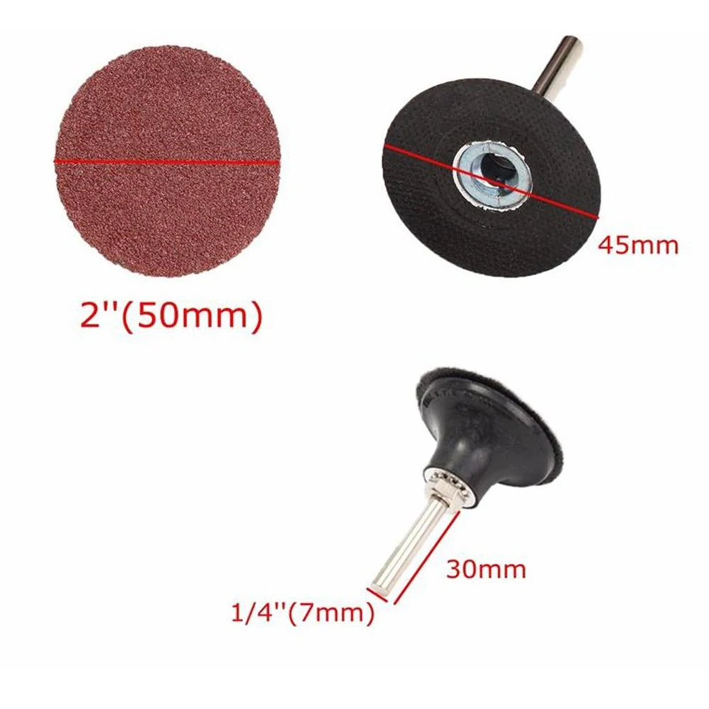 

2 Inch 50mmSanding Discs Quick Change Polishing Pads For Air Polisher Grinding Rotary Tools Abrasive Sandpaper 50pcs