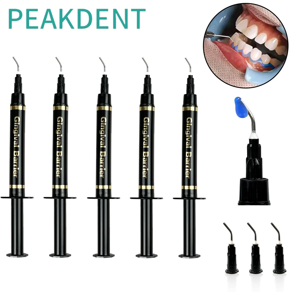 Barrera gingival profesional para clínica, 5/10 Uds., dique de encías Dental, Gel Protector de encías para blanqueamiento Dental profesional, 1,5 ml