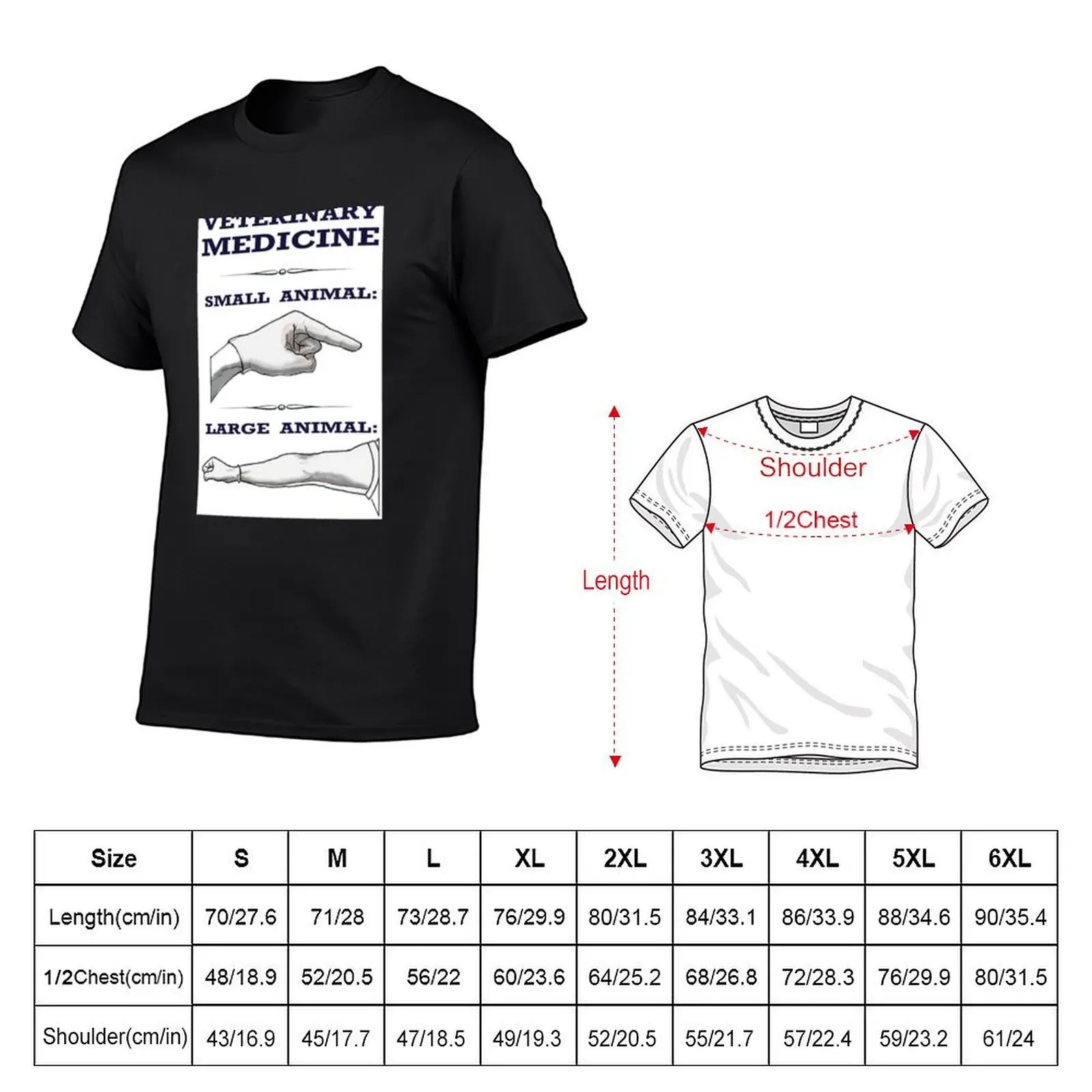 Veterinary Medicine - Large vs. Small Animal T-Shirt vintage t shirts quick drying fitted t shirts for men