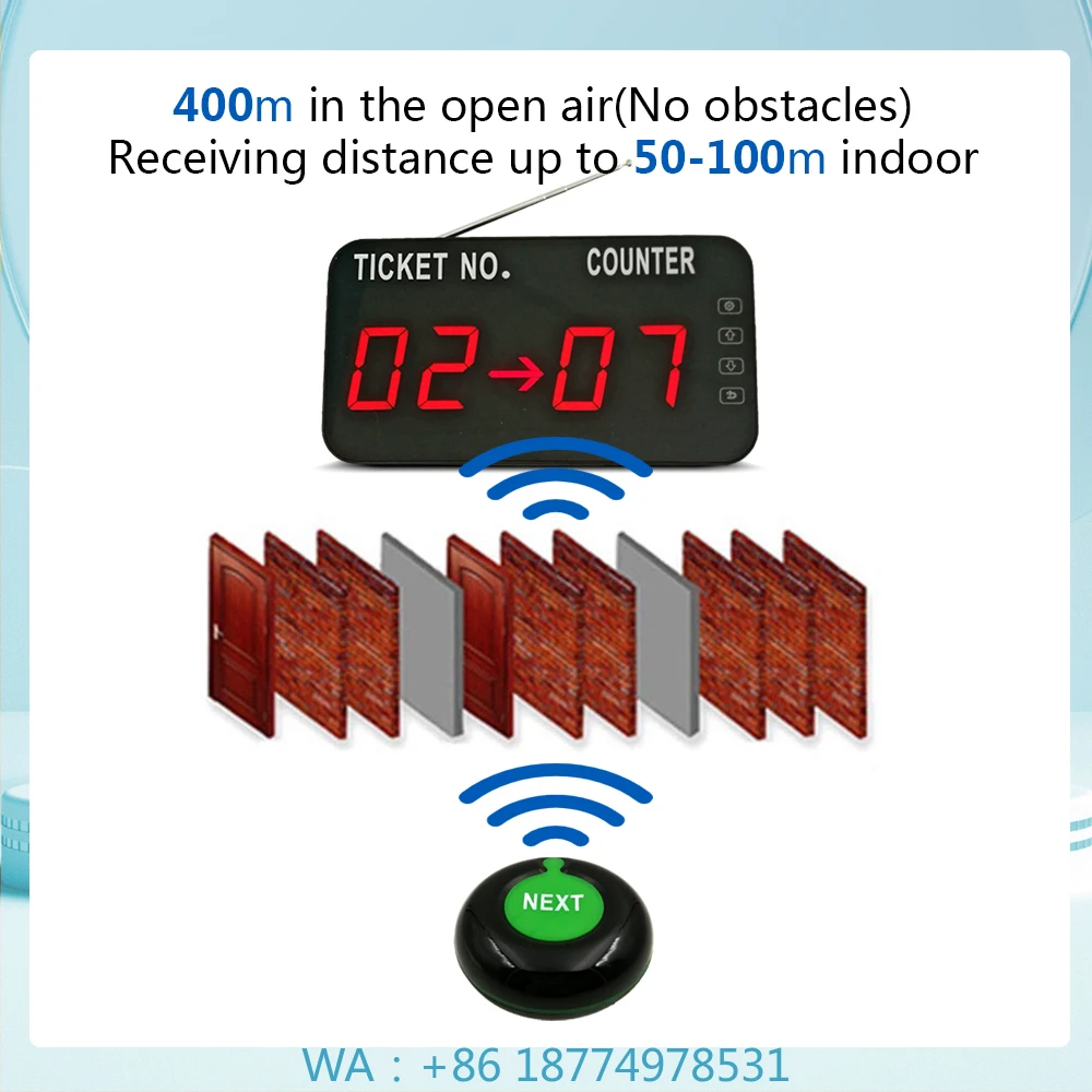 

Система управления очередью для ресторанов и больниц с термопринтером, беспроводная система вызова с большим радиусом действия