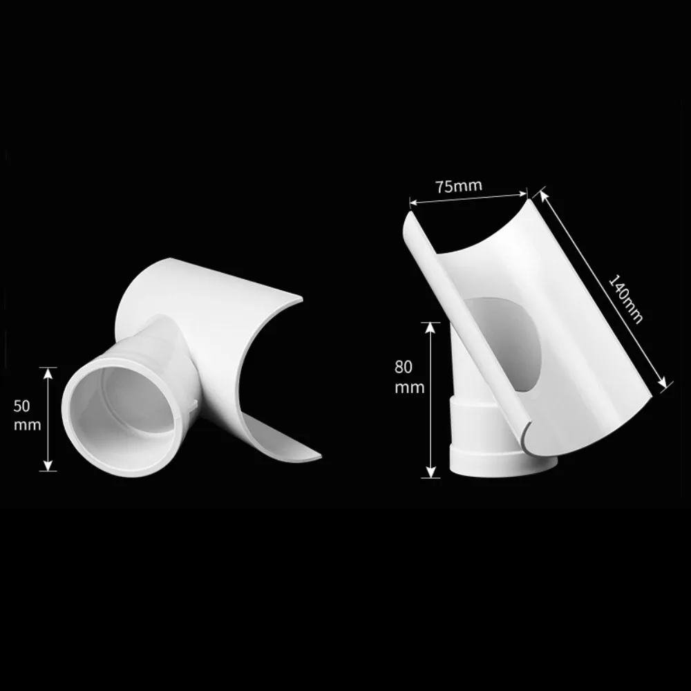 

New PVC Tube Repair Patch Open Tee White Drain Pipe Repair Fittings 50 75 110 Tube Connectors Industrial