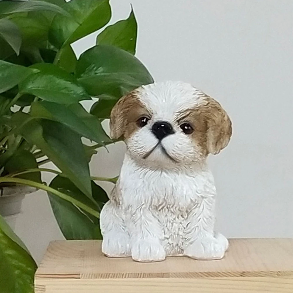 

Resin Puppy Ornaments Courtyard Statue Garden Pet Decorate Dog Home Children Room Figurine Sculpture Office