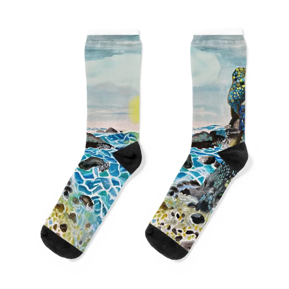 Door County Cave Point Park Socks happy soccer anti-slip man Socks For Men Women's