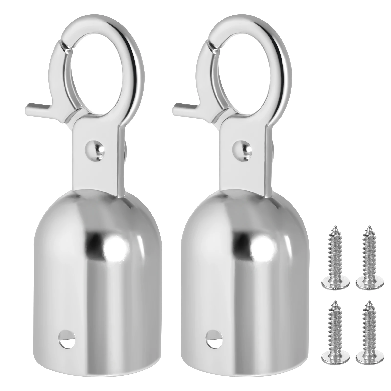 

2pcs Rope End Stoppers Heavy Duty Metal Hooks Decking Railings Stainless Steel Stopper Cord Locks Fits