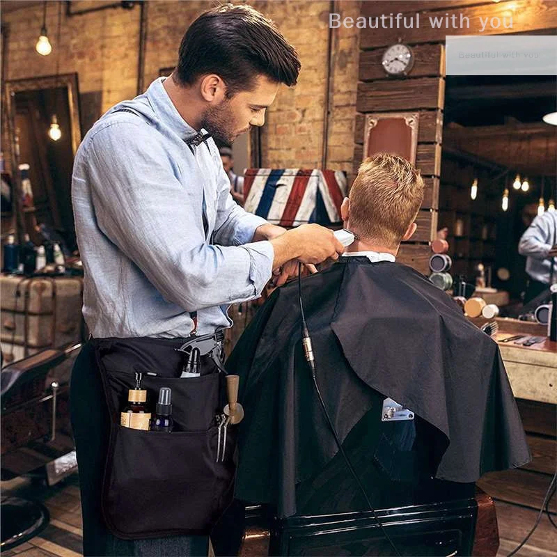 

Hairdresser Apron Black Professional Waterproof Hairdressing Shampoo Haircuts Apron Barber Coiffeur Apron Hair Salon Tools