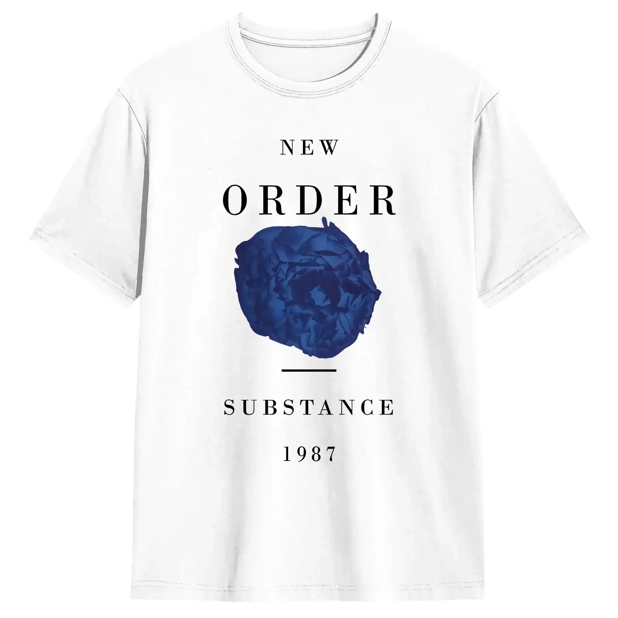 Awesome Band New Order T-Shirt for Men Round Collar Pure Cotton T Shirt  Short Sleeve Tees Plus Size Tops