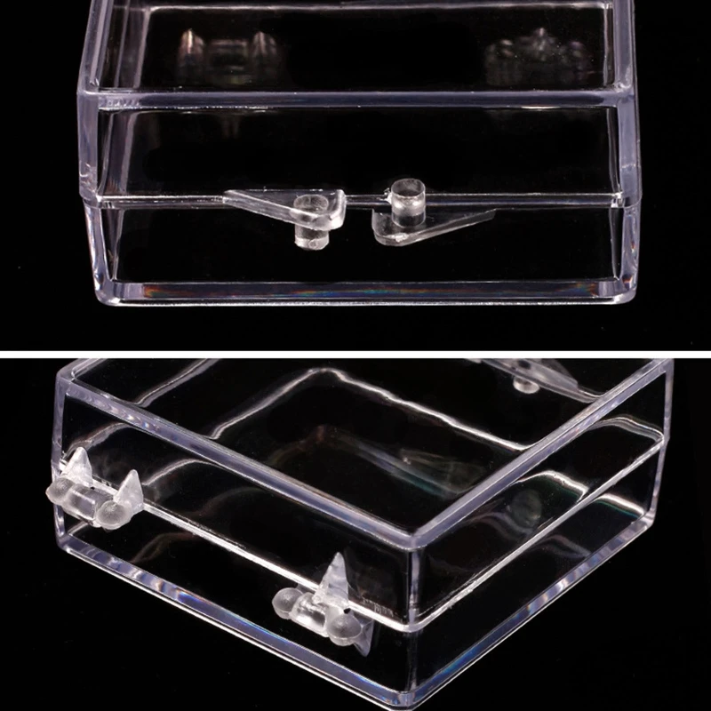 Artificial Press On Storage Box,Empty Clear Tips Display Storage Box for False Nails Art Tools