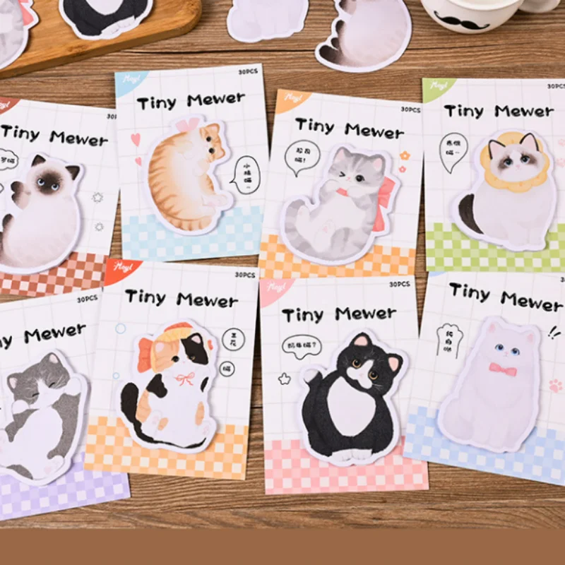 40pcs/lot Kawaii Cat Memo Pad Sticky Notes Cute N Times Stationery Label Notepad Bookmark Post School Supplies