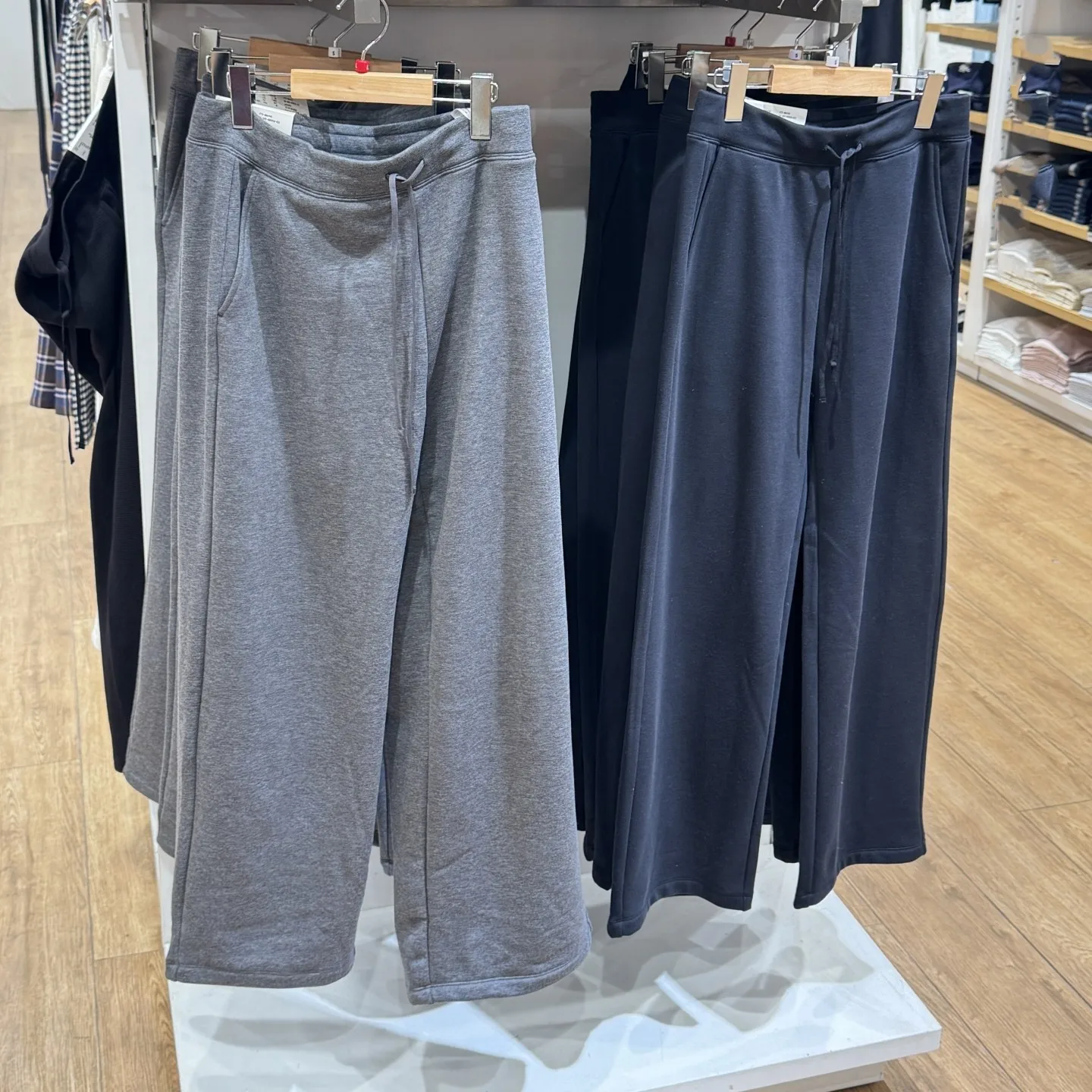 

Casual Straight Leg Pants Women's Mixed Fiber Elastic Fce Lined Drapey Slimming Trousers Winter Comfortable Warm Pants