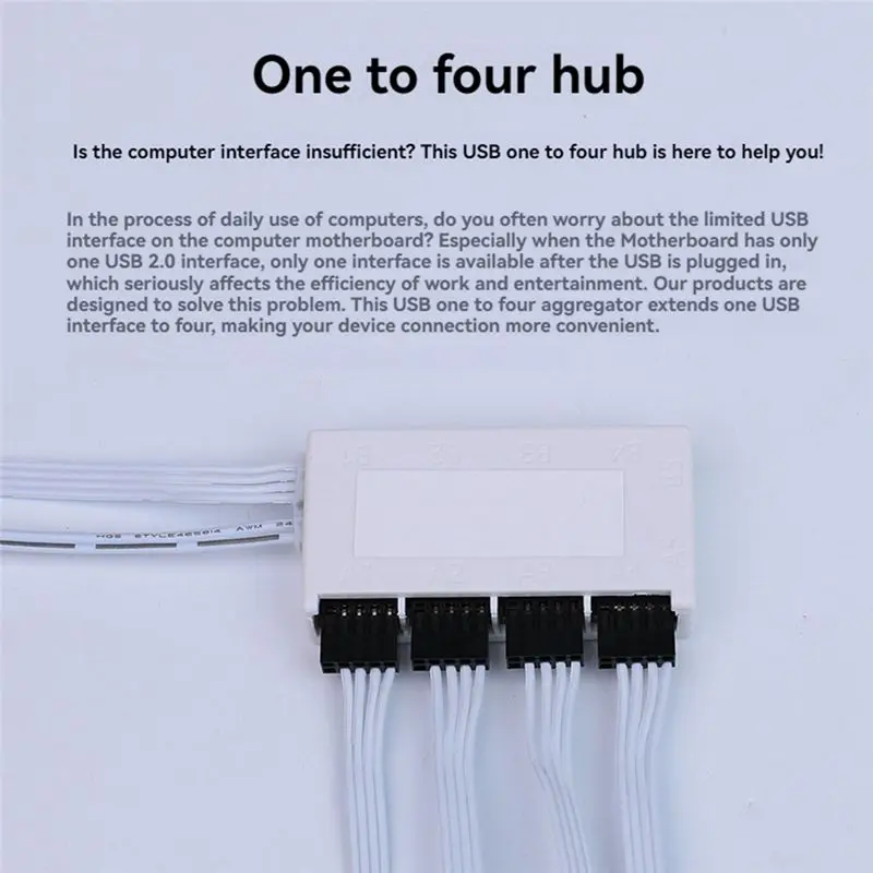 A53M-USB2.0 9Pin Header Extension Hub Splitter Adapter Converter Motherboard USB 2.0 Adapter 9Pin Internal USB Hub