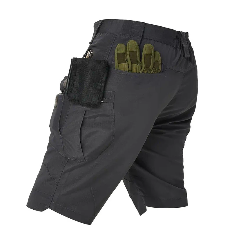 Tactical Men Cargo Shorts Summer Thin Quick Dry Pants Urban Waterproof Workout Casual Shorts Multi-Pocket Trekking Hiking Pants