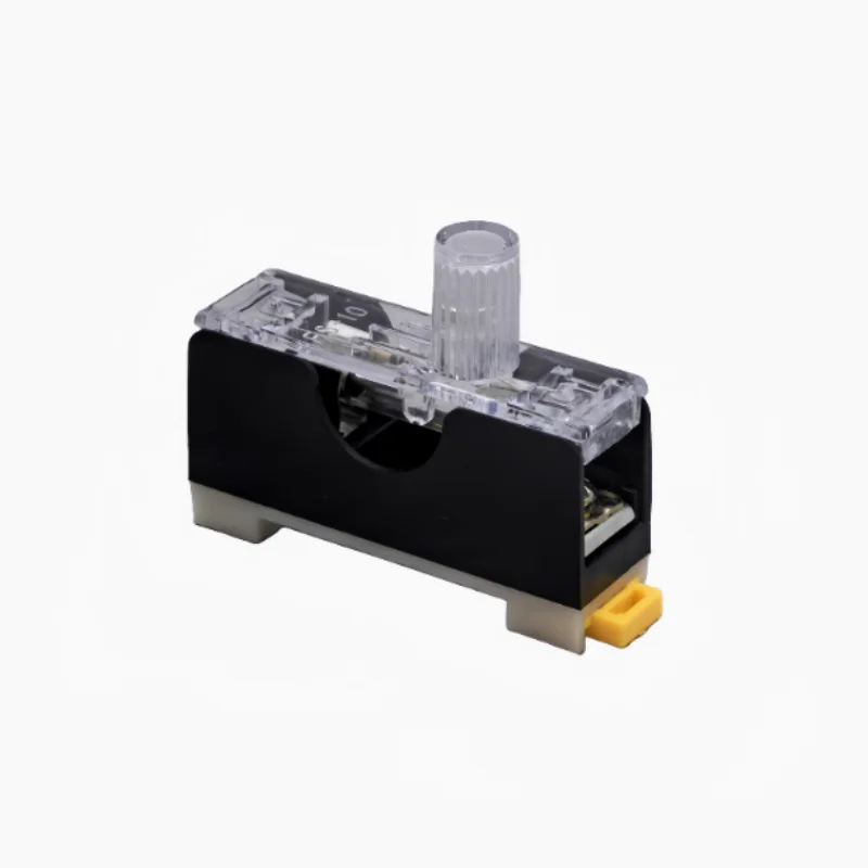 5Pcs 6*30mm FUSE 10A Tube Single Connection FS-101 Guide Rail Type Fuse Holder With Indicator Light Single Slideway Fuse Box