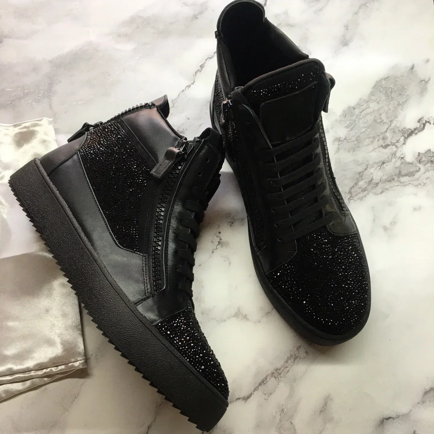 

Top Quality Classic Mens Casual Sneakers Women High-top Real Leather Tennis Luxury Brand Designer Unisex Sports shoes 0097