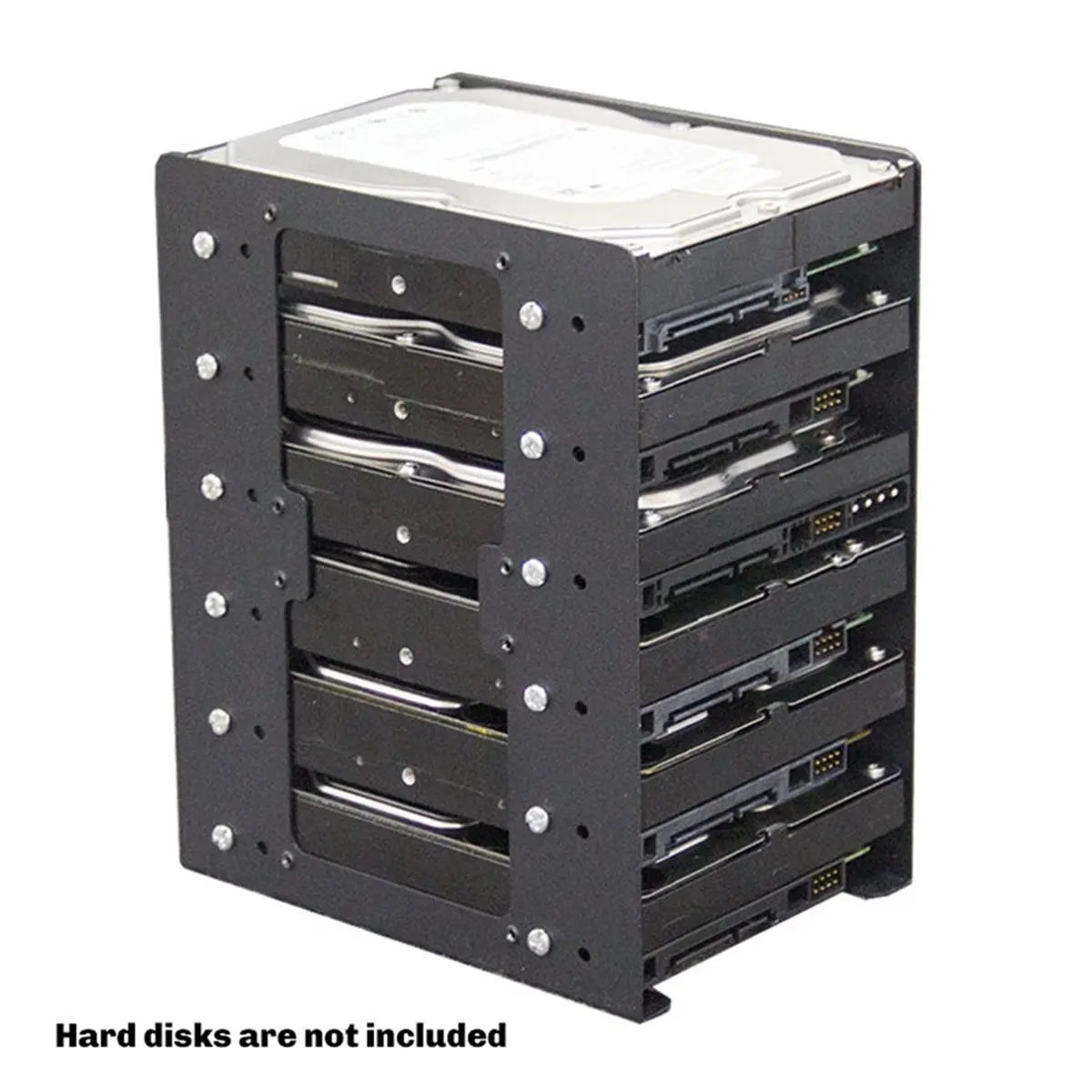 Promotion Chassis Built-in 6F Mechanical Hard Disk Bracket 3.5 Hard Disk Superimposed Expansion Fan Cooling for PC Case White,A