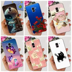 For Samsung Galaxy A8+ A8 Plus Case New Butterfly Flower TPU Soft Silicon Cover For Samsung A8+ 2018 SM-A730F Phone Case Funda