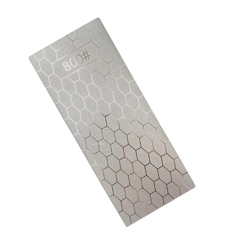 Double-Sided Diamond Sharpening Stone Knife Sharpener Whetstone Honeycomb Surfaces Plate with Non-slip Base for Scissor