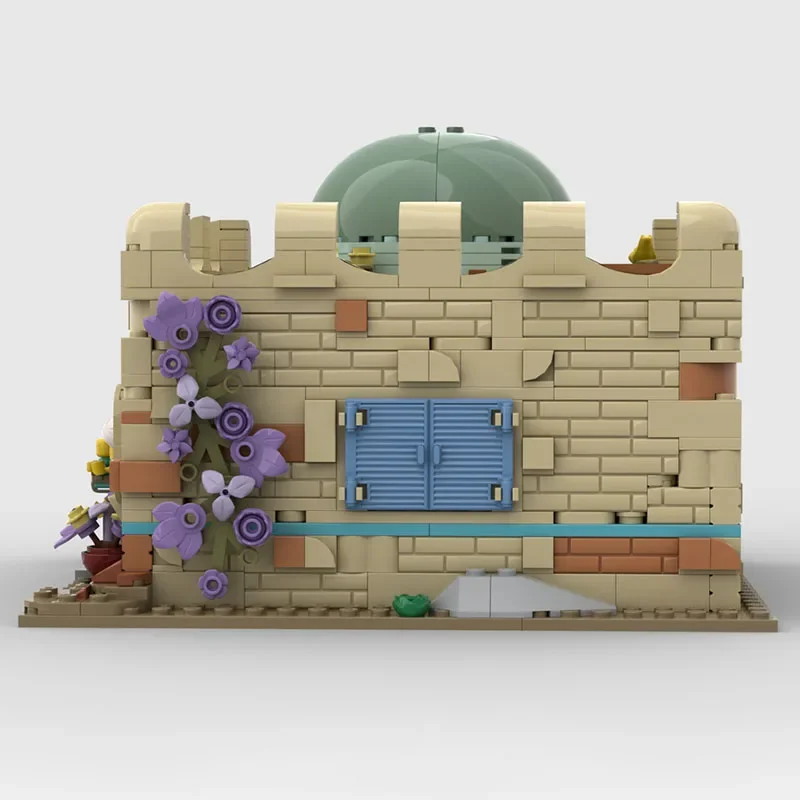 2025 neue Moc Baustein Modell Architektur Arabischen Haus Modulare Baustein Geschenk kinder Spielzeug DIY Montage Set