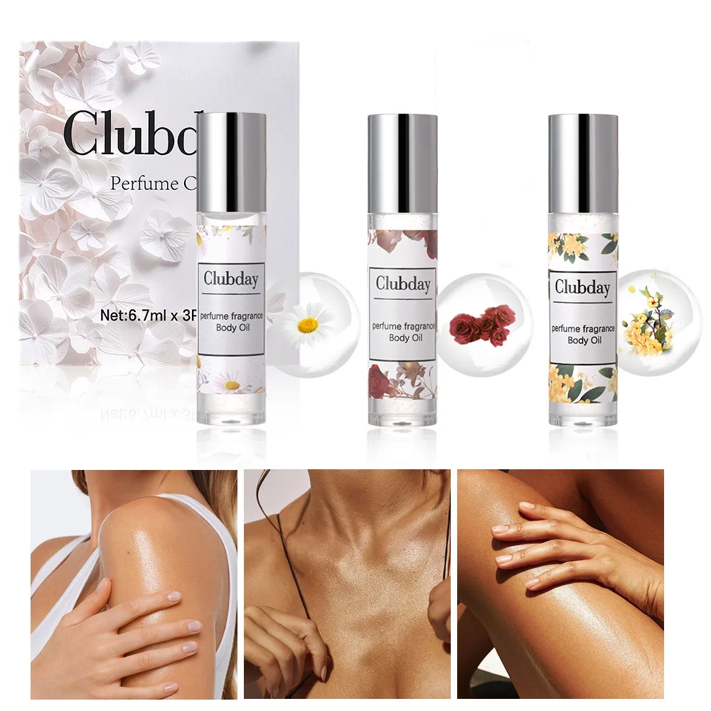 Portable Floral Scent Perfume Body Spray Set, Long Lasting Fragrance Perfume Oil, Mini Travel Size Refreshing Body Mist Gift Set