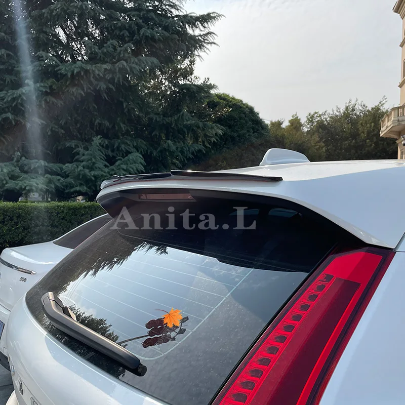 For Volvo XC40 2020--2023 Year Hatchback Roof Spoiler PU Plastic Carbon Fiber Look Black Rear Wing Body Kit Accessories Styling