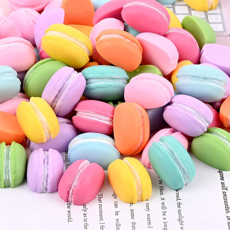 10pcs Macaroon Resin Half Cake Series Cabochon Flatback Craft Supplies Miniature Accessories Planar Scrapbooking Materials DIY