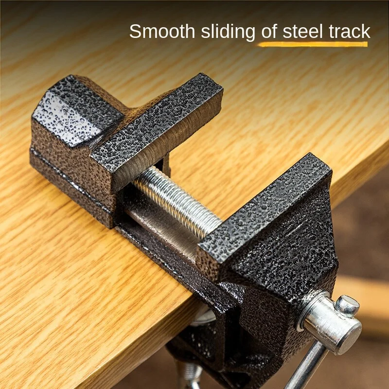 Household Mini Table Vise Table Vise Micro Clamp With Anvil Table Can Knock Carbon Steel Explosion-Proof Handmade Diy Tools