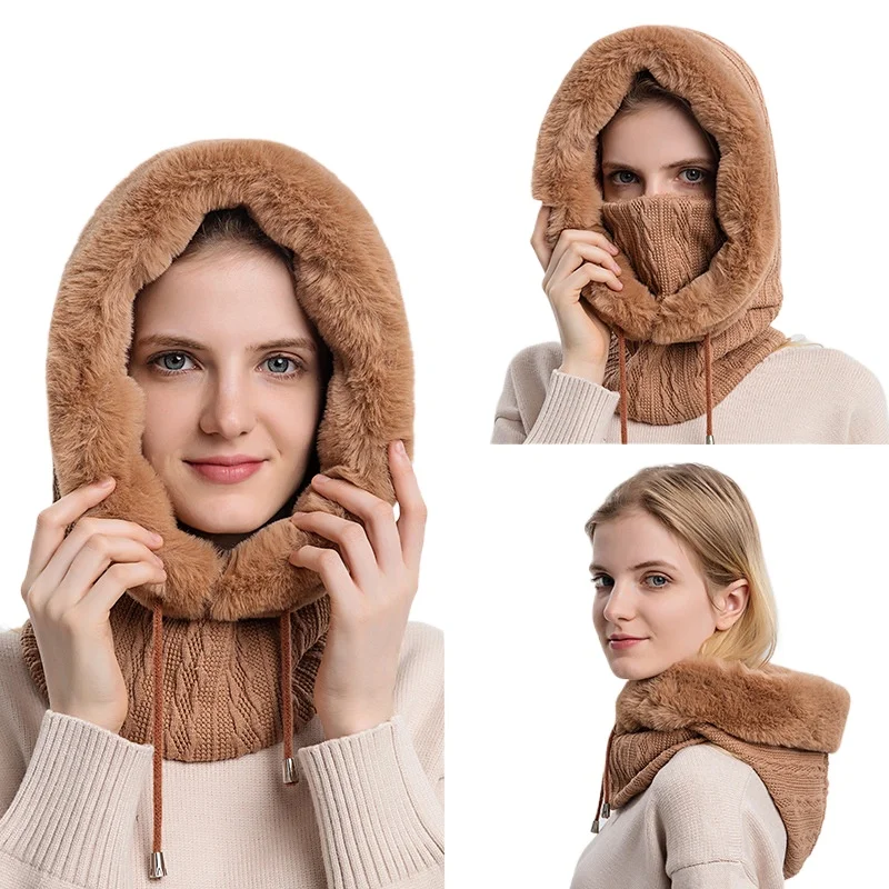 Winter Warme Thermische Winddichte Sturmhaube Ski-Kapuze Motorrad-Gesichtsbedeckung Polar Fleece Verstellbare Fahrrad-Halsbedeckung Vollgesichtsmaske