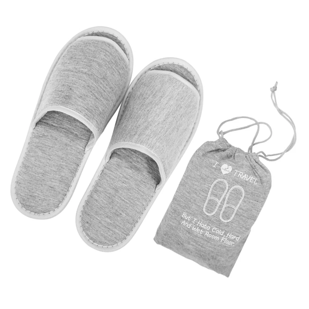 

Portable Folding Travel Slippers Lightweight Women Home Japanese Style Washable Reusable EVA Sole Knitted Cotton