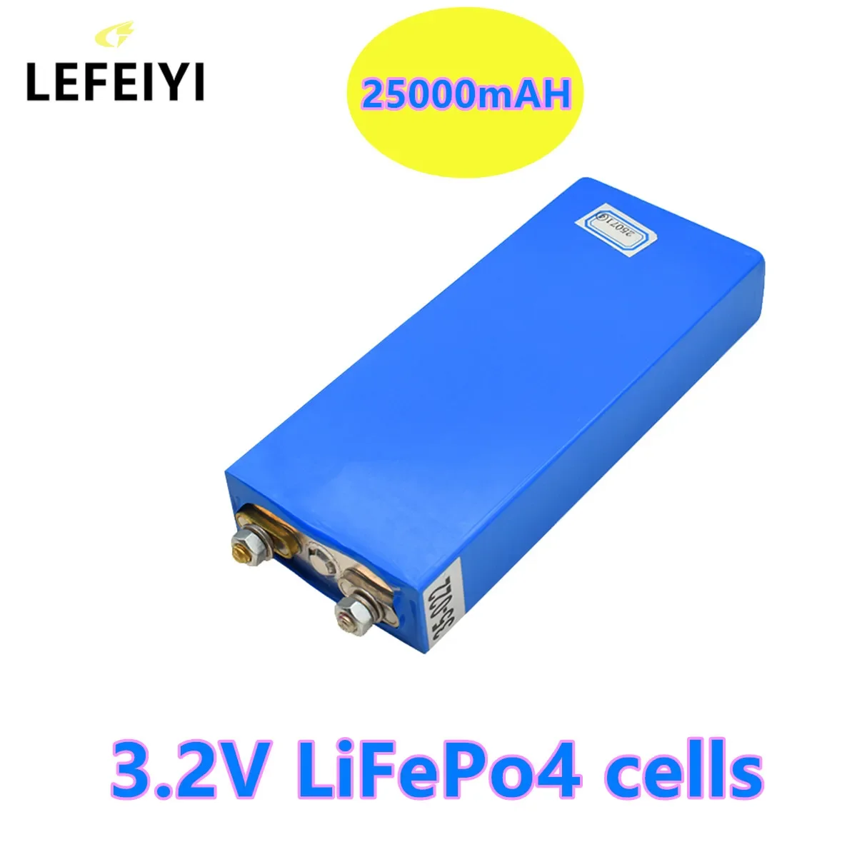 

New 3.2V 25Ah LiFePO4 Battery Cell 25000mAh Lithium Iron Phosphate Deep Cycles for Diy 12V 24V 36V 48V Solar Energy UPS Power