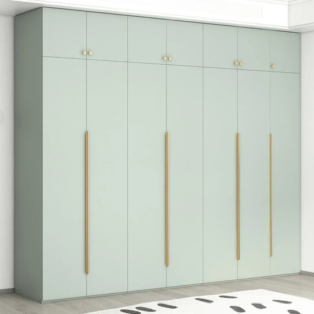 

Bedroom Wardrobe Green Wardrobe Household Four-Door Five-Six Door Major Combination Closet Furniture bedroom furniture