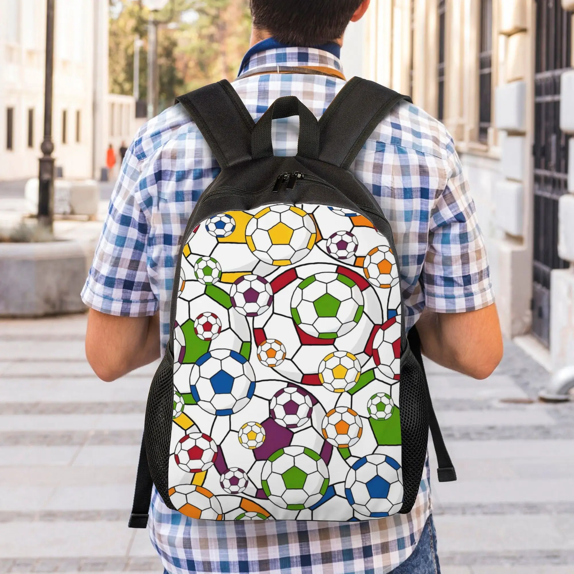 Back to school season Soccer Football Fan Merch 19 Schoolbag  Men Women Adult Multi-Function Backpack
