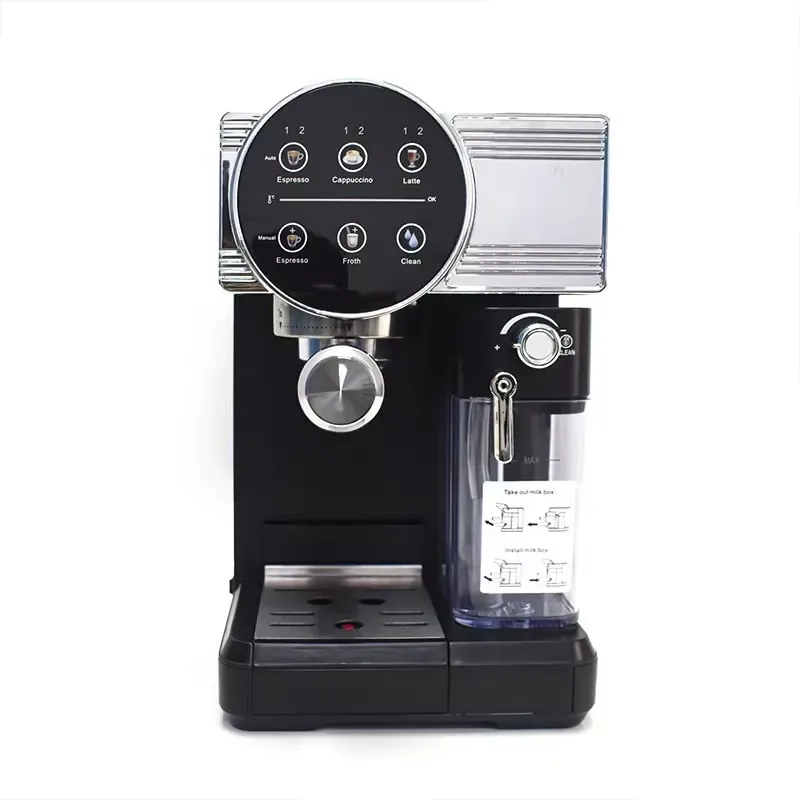 STLF Commercial home barista recommended coffee machine, digital intuitive touchscreen, espresso machine (with milk foam)