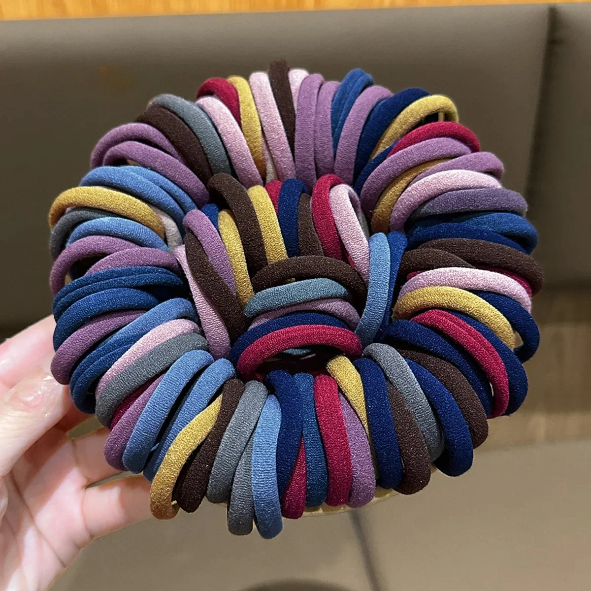 Bunte Elastische Haargummis für Frauen & Mädchen, Pferdeschwanzhalter Scrunchie Gummibänder, Modische Haaraccessoires