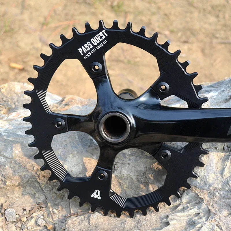 PASS QUEST 110BCD Five Claws Hollow  Oval Road Bike Narrow Wide Chainring Chainwheel BLACK Bicycle Accessories