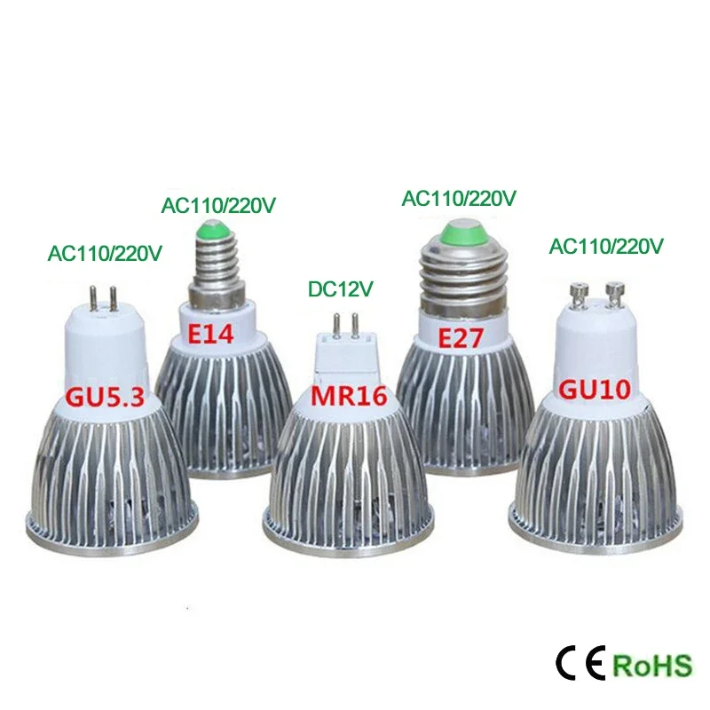 COB led spotlight 9W 12W 15W led lamp GU10/GU5.3/E27/E14 110V 220V MR16 12V Cob led bulb warm white cold white bulb led light