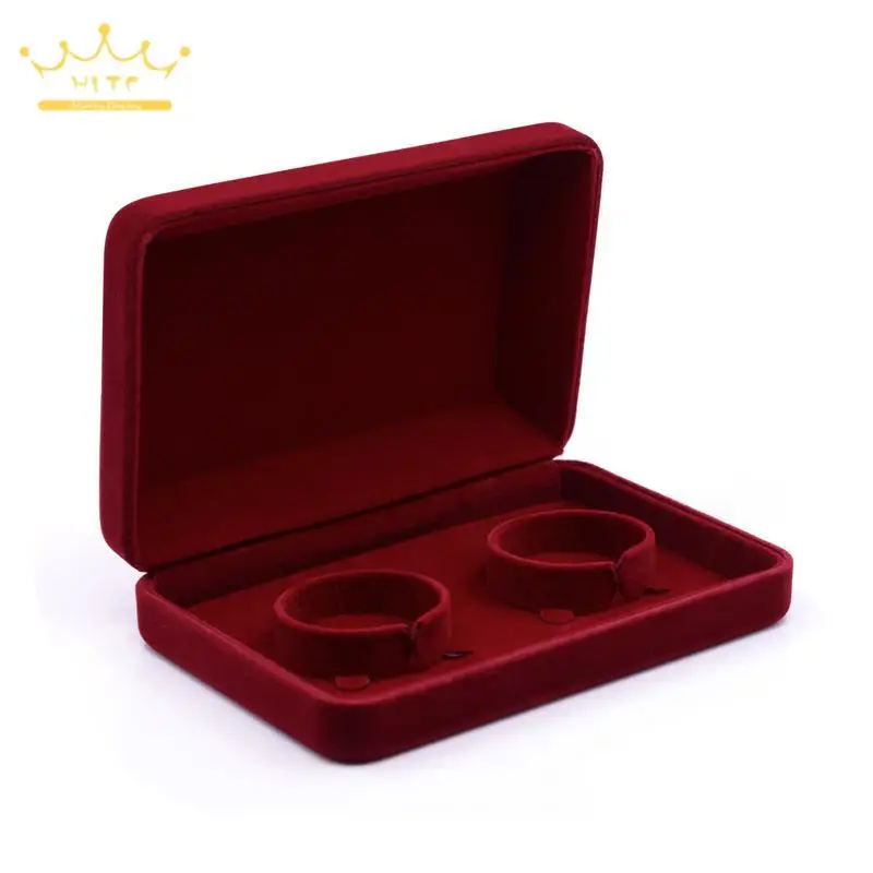 Velvet Dragon and Phoenix Bracelet Display Box Double Bracelet Storage Box Pair of Children's Gold and Silver Bracelet Gift Box