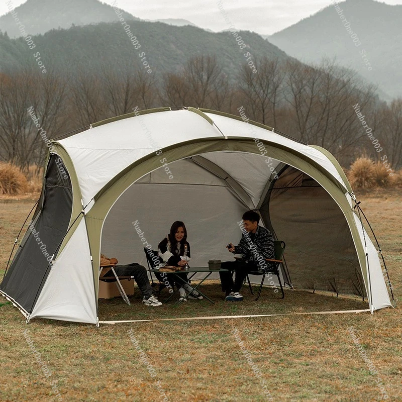 MOUNTAINHIKER  8-10Person Outdoor Camping Picnics Dome Tents Light Luxury Round Big Canopy Large Awning Pergola Tent