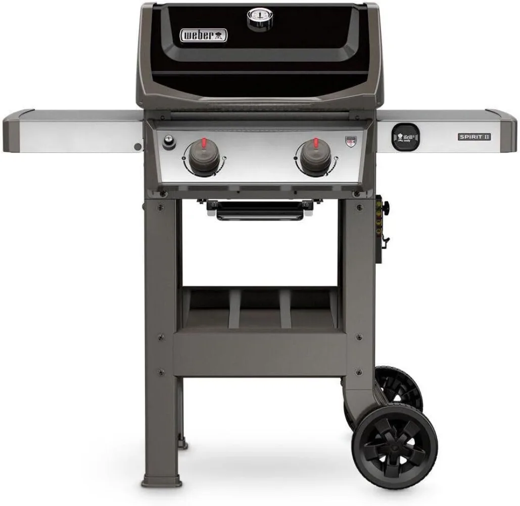 Spirit II E-210 2-Burner Liquid Propane Grill, 48 x 26 x 57 inches, Black