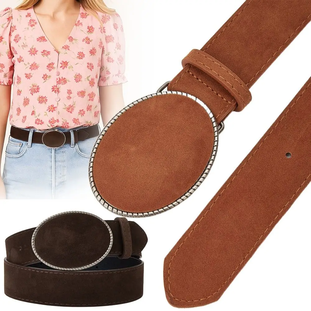 

Модный роскошный дизайн, замшевый кожаный ремень, повседневный деловой пояс Майяра, ретро Y2k, широкий пояс для женщин
