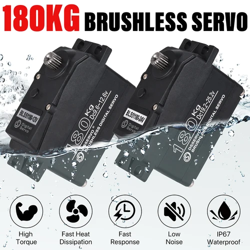 1/5 RC 자동차용 브러시리스 서보, 디지털 서보, 180 °, 270 °, 높은 토크 서보, 180KG, 12V, 24V