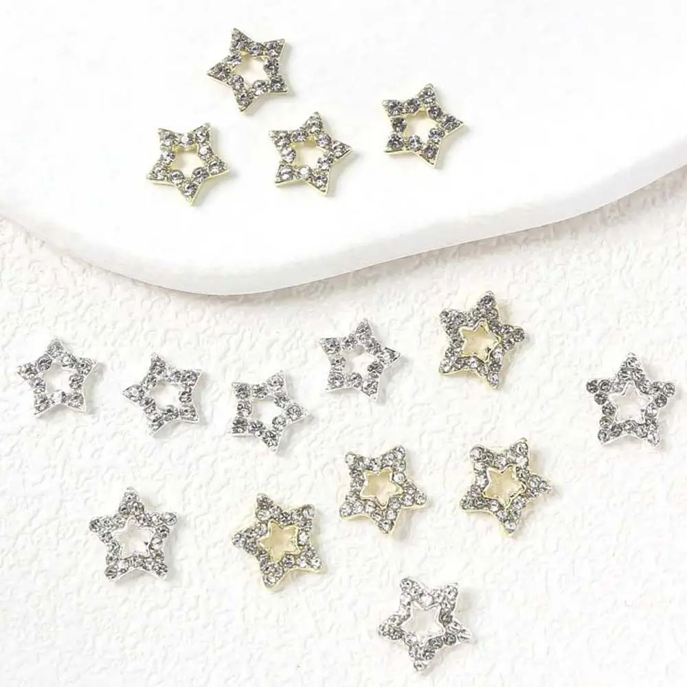 Manicure Accessories Five-pointed Stars Alloy Nail Rhinestones Nail Art Jewelry Stars Nail Decorations 3D Nail Art Drills