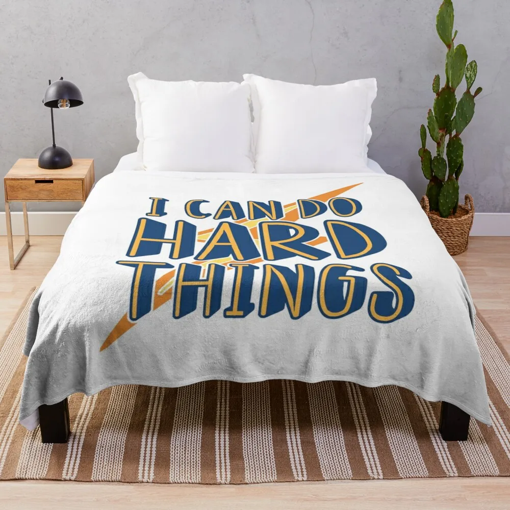 

Growth mindset I can do hard things Throw Blanket Cute Personalized Gift Luxury Brand sofa bed Blankets