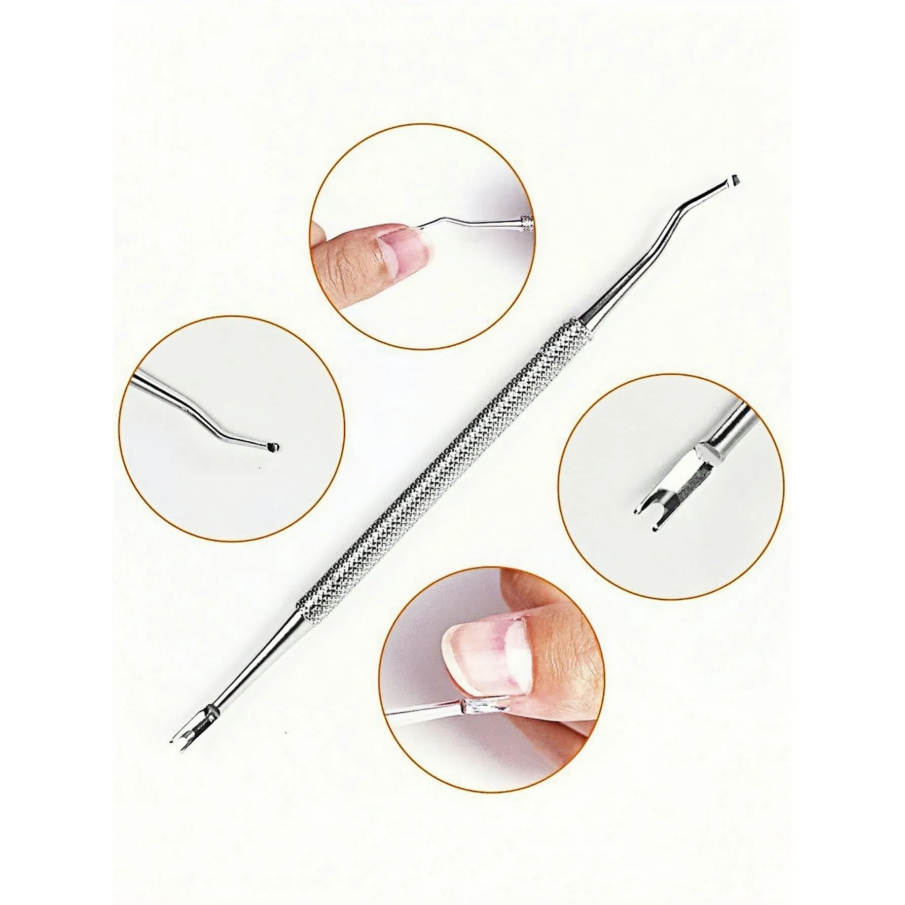 4Pcs/Set Stainless Steel Toenail Trim Kit, Foot Scraper Foot Nail Care Double Sided Pedicure Nail File, Callus Remover For Clean