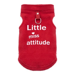 Warm Fleece Dogs Clothes Pet Jacket Vest with D-Ring For Small Dog Cats Clothing French Bulldog Costumes Chihuahua Coat