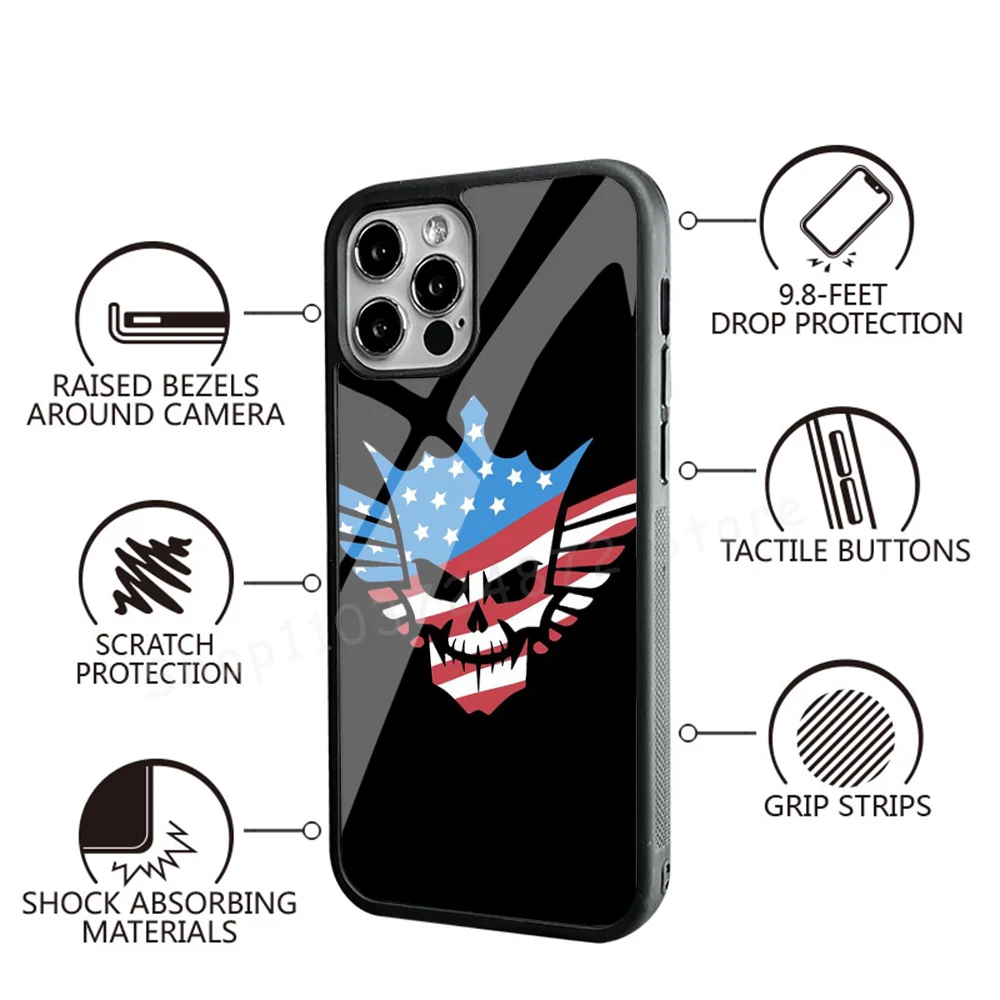 C-Cody Rhodes Wwe Phone Case Strong Magnetic For IPhone 15 14 13 Pro Max Alex Mirror For Magsafe Wireless Charging Cover