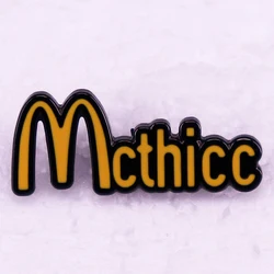 Thicc Badge Game Meme Enamel Pin Brooch Jewelry Decorate